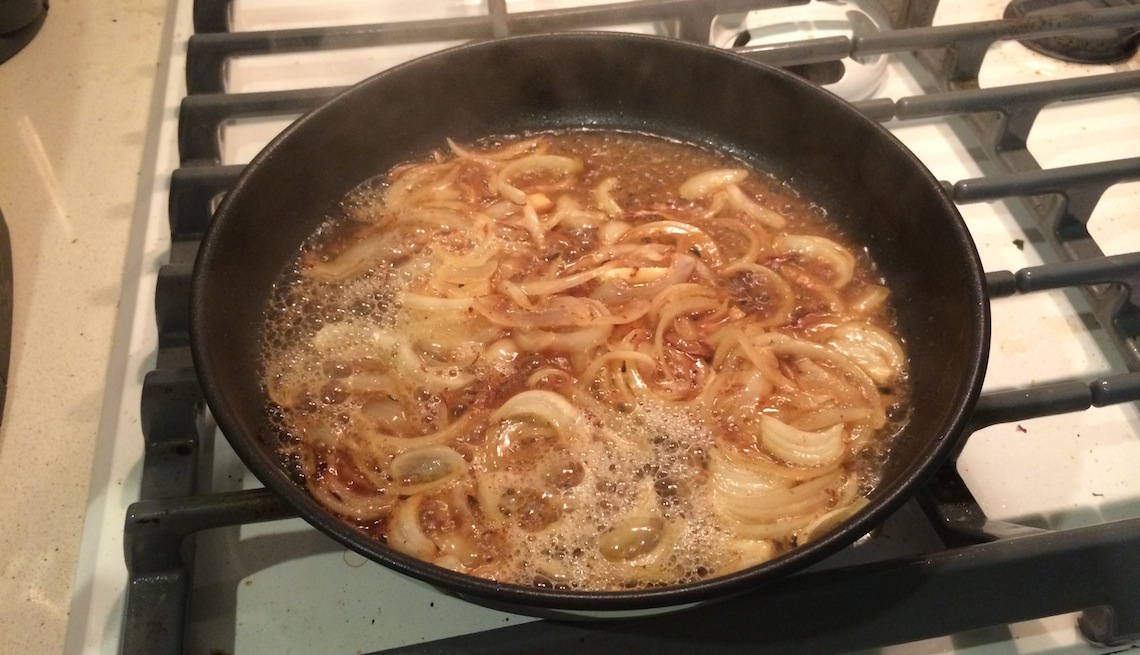 Samuel Adams Caramelizing Onions