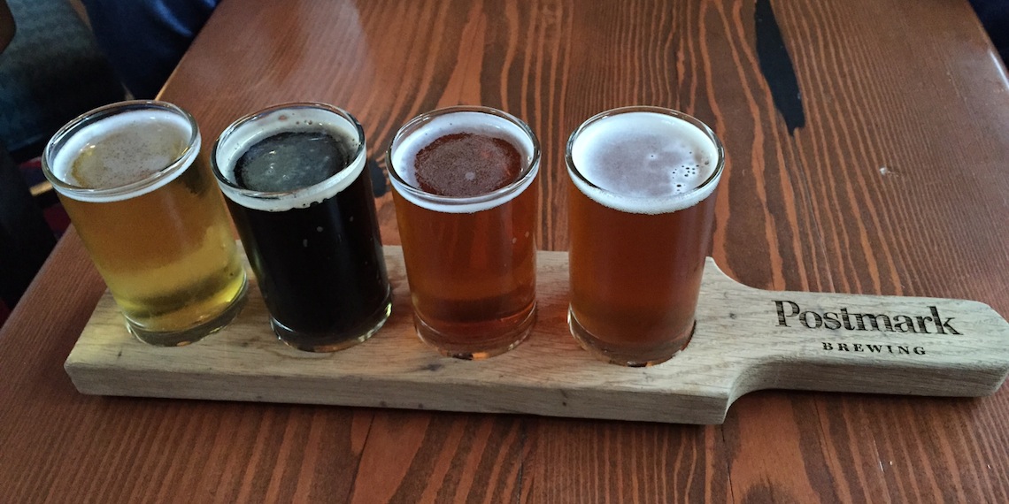 postmark beer flight paddle