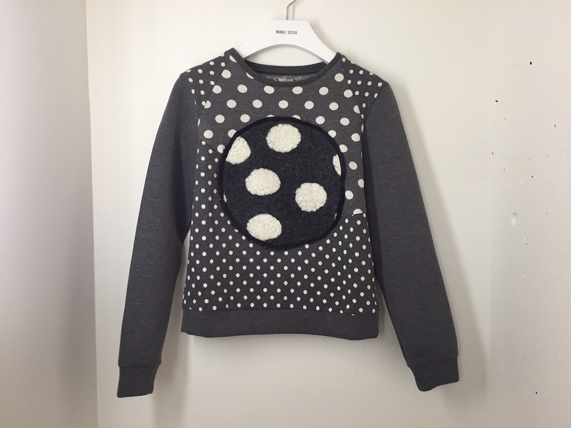 LIE Grey Sweater with Dots ($199.99)