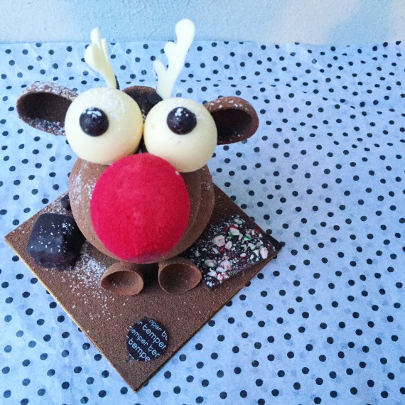 "Canadian Reindeer" Chocolate Statue from Temper Pastry