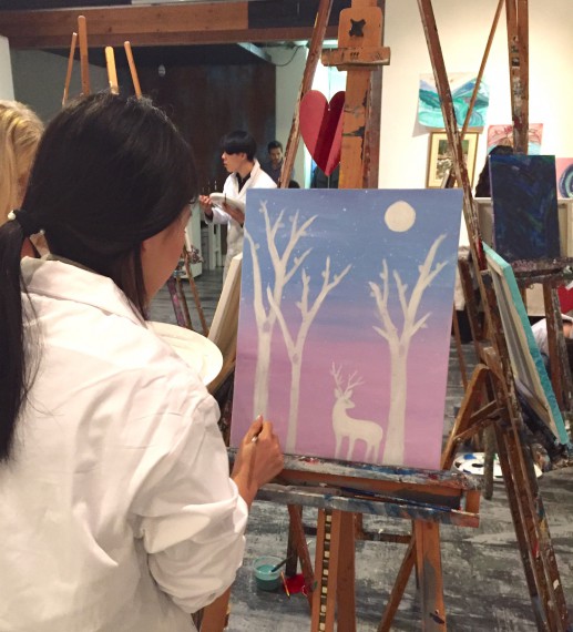 mixed media events paint night