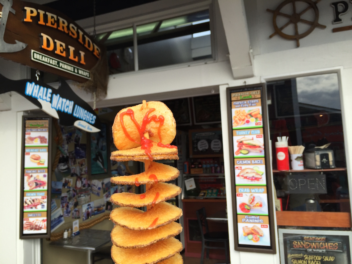 "Propeller Fries" - potato fried on a stick