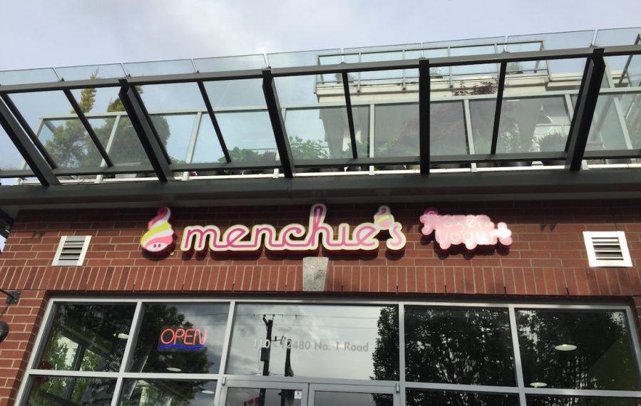 Steveston gets its first Menchies - newly opened in the Spring.