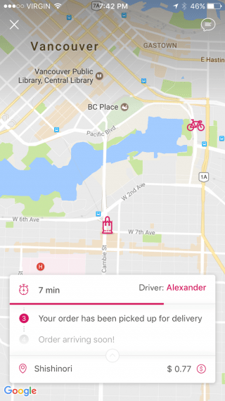 foodora vancouver app