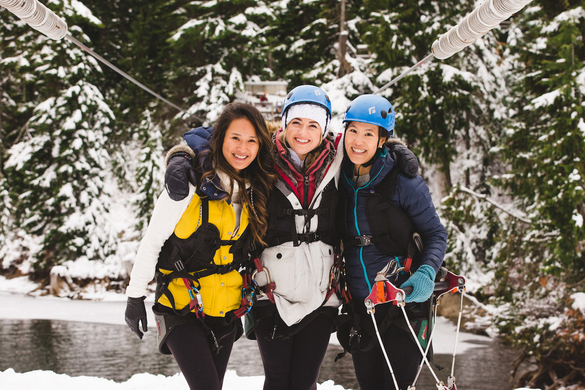 Winter Zipline on Grouse Mountain in Vancouver British Columbia