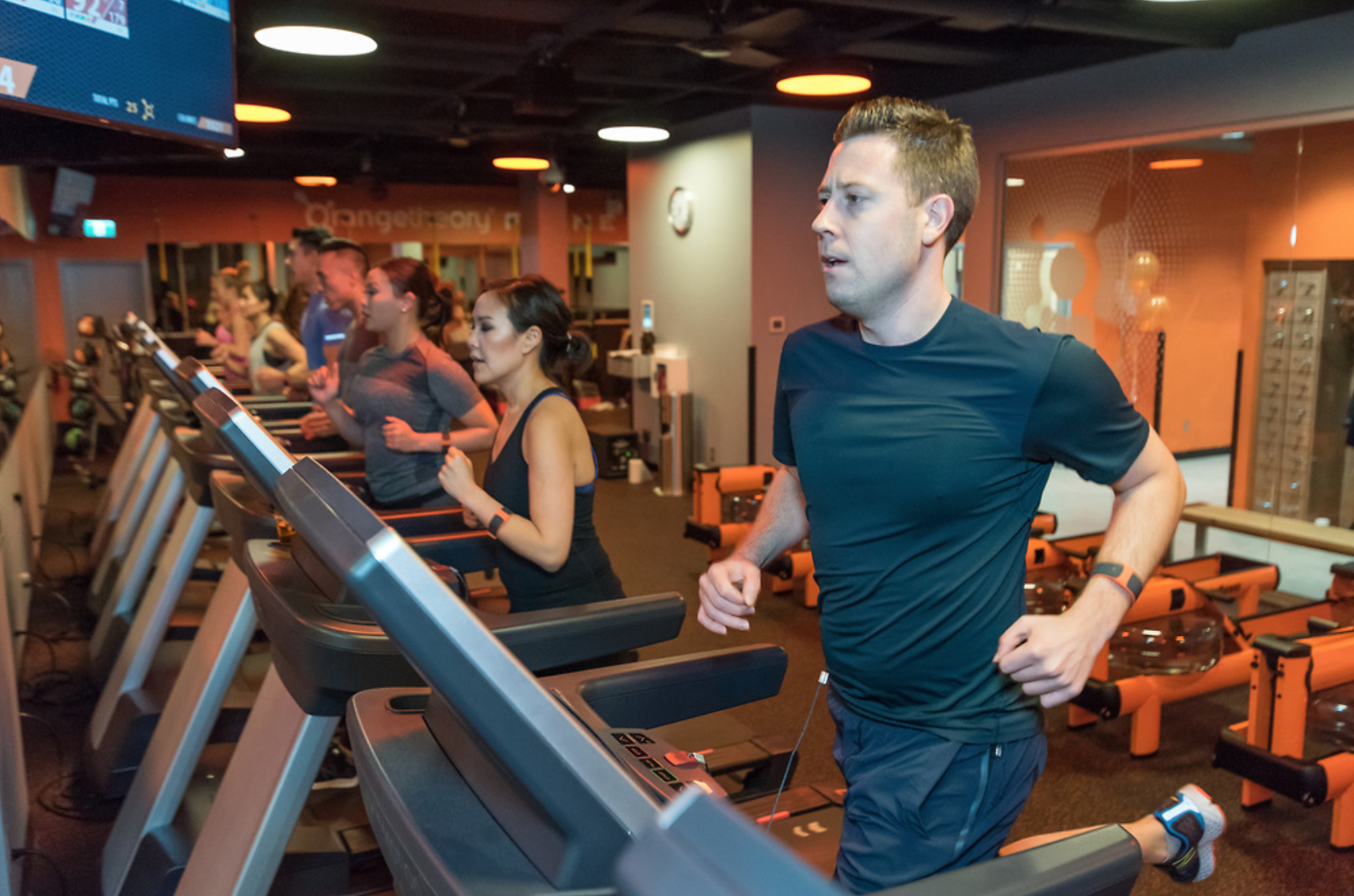 Treadmills at Orangetheory on Davie Street