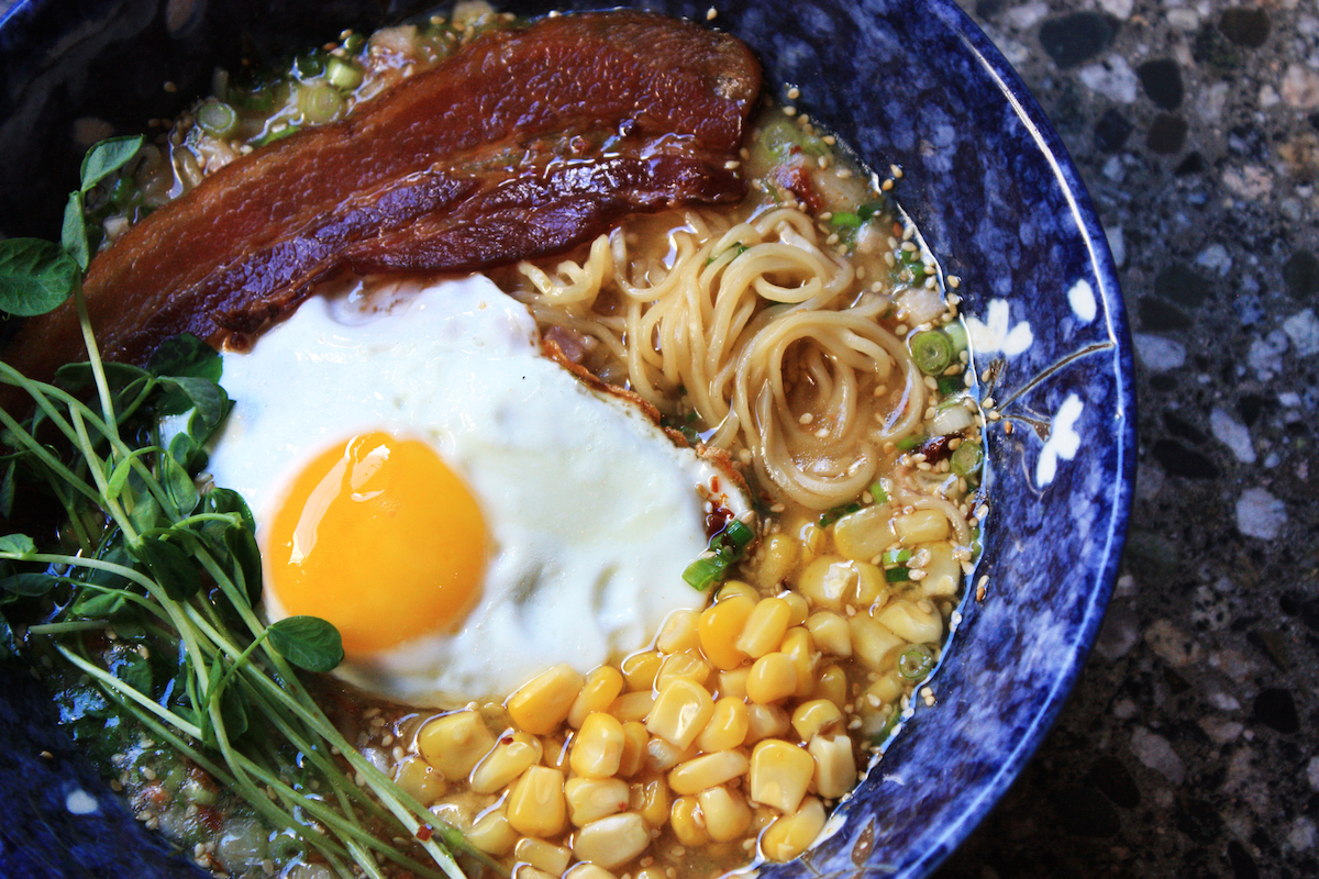 Bacon ‘n Egg Ramen at Gyoza Bar, Vancouver