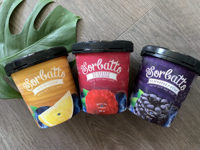 sorbatto blueberry frozen dessert