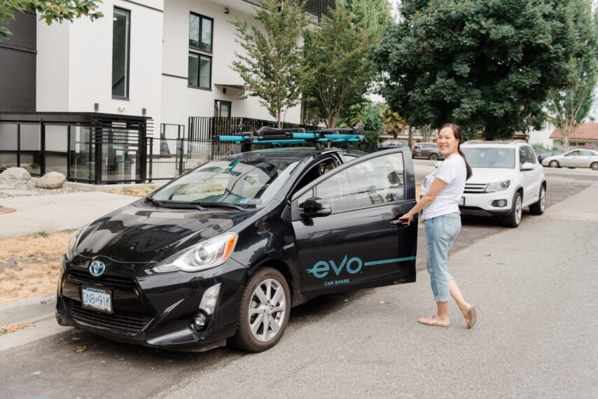 Evo Car Sharing Black Toyota Prius Vancouver