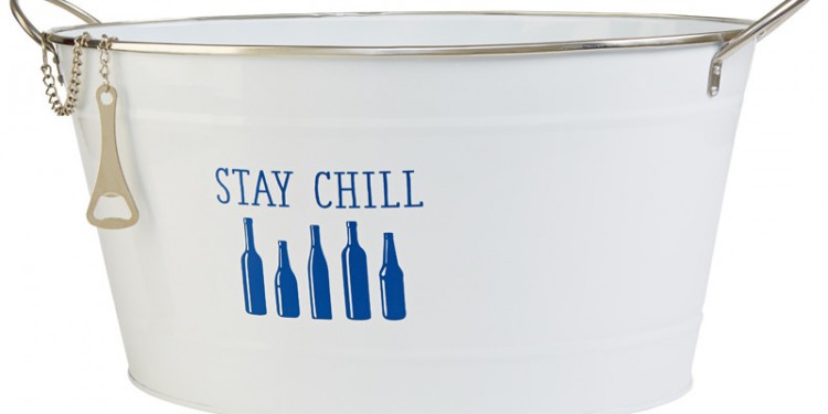 "Stay Chill" Metal Beverage Bucket