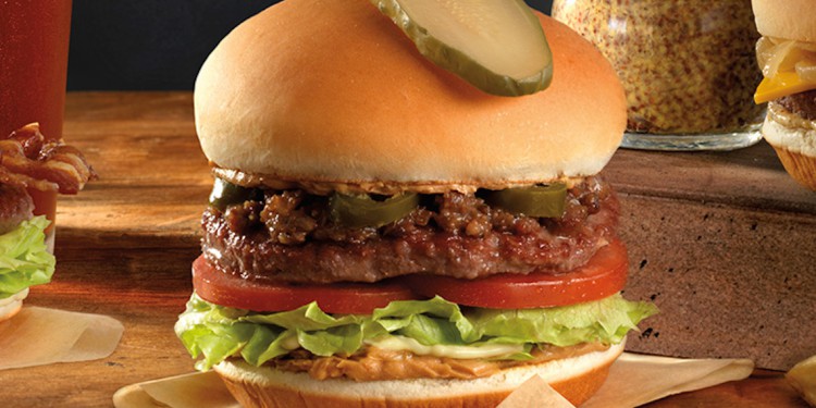 white spot peanut butter bacon burger