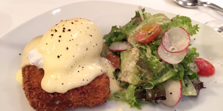 Bistro Pastis: Crispy Pork Rillette Benny (1/2 portion)
