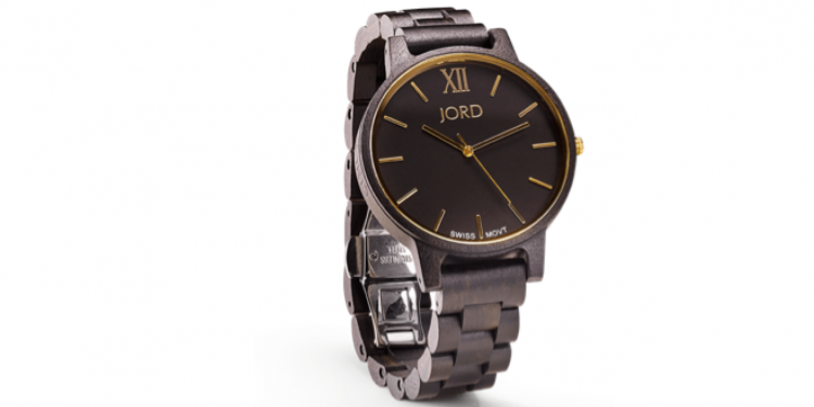 Jord 'Frankie' Watch in Ebony & Gold