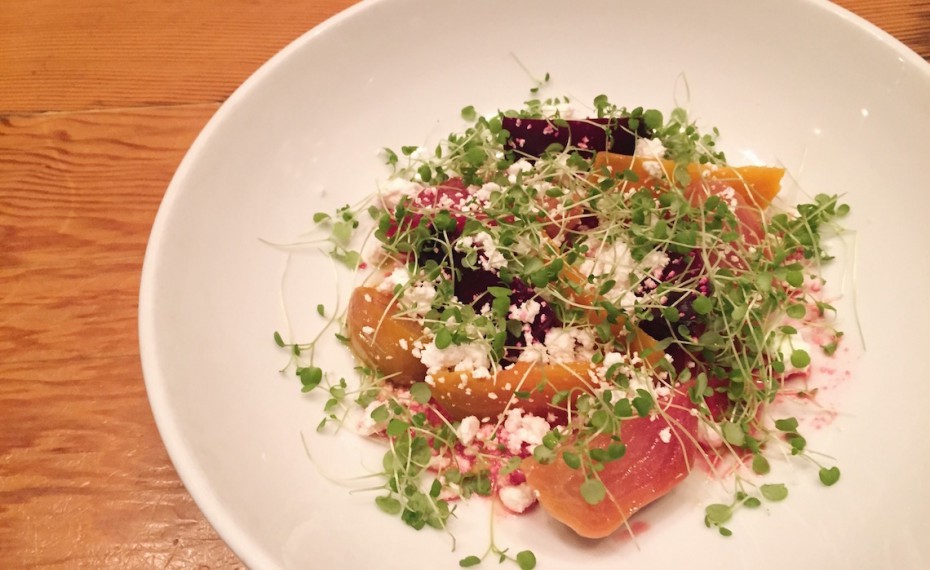 MARINATED BEETS | maple vinegar | salt spring island goat feta | baby watercress (