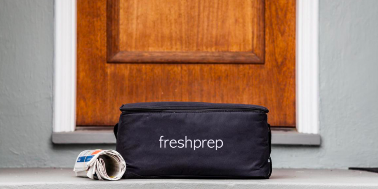 Fresh Prep Bag in front of Door