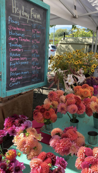 Flowers at Salt Spring Island Market