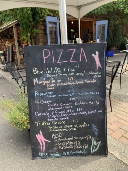 Pizza Lunch Menu at Salt Spring Island Cheese