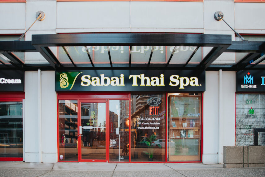 Sabai Thai Spa storefront Kingsway Burnaby