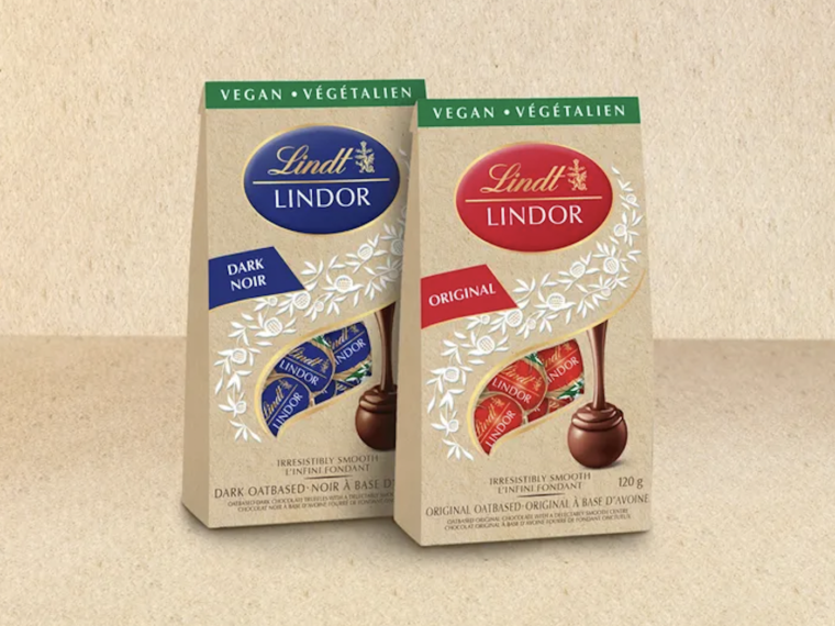 LINDOR Vegan Truffles, available in Original Chocolate and Dark Chocolate, bring Lindt’s signature smooth-melting experience to an oat-based format for the first time.